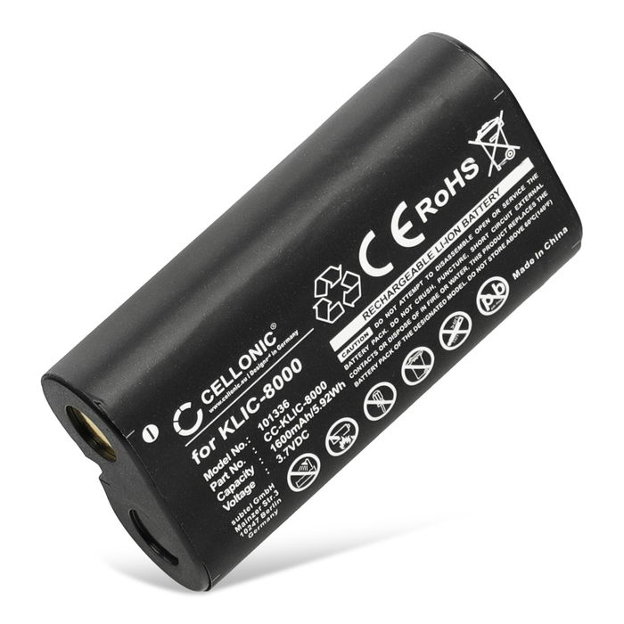 Batterie pour Ricoh Caplio R1, Caplio R2, Caplio R1S, Caplio RZ1, DB-50 1600mAh de CELLONIC