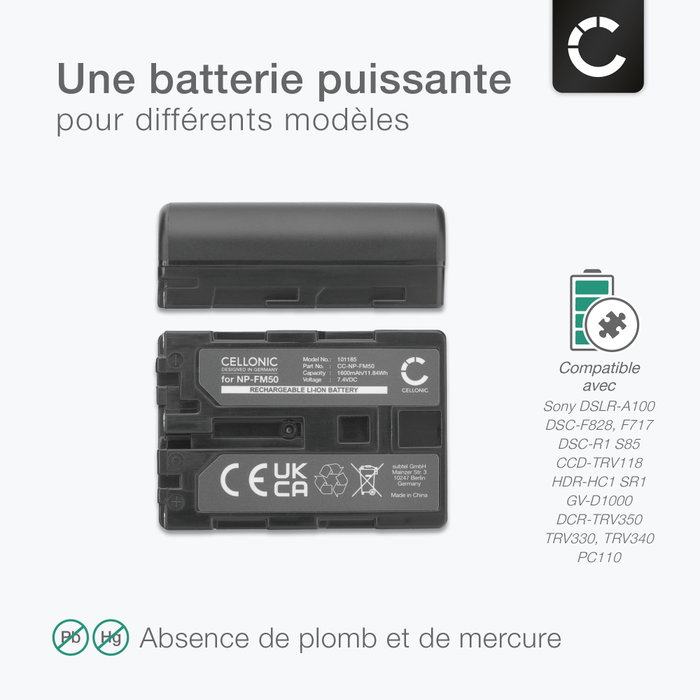 Sony DCR-TRV950 Batterie 3200mAh de CELLONIC