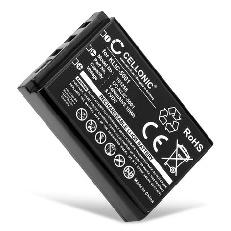 Batterie pour Appareils Photo Kodak Easyshare DX6490, DX7440, DX7590, P850, P880, P712 (1400mAh, 3.7V) de CELLONIC