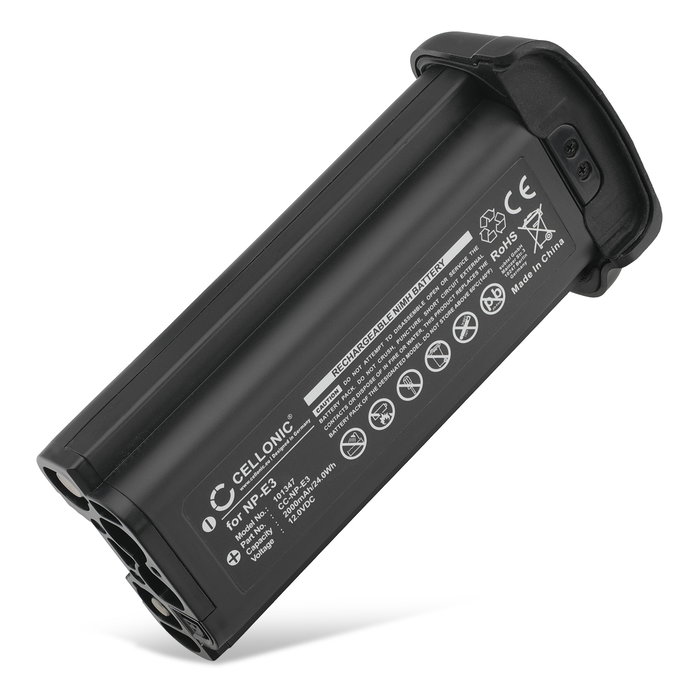 Battery for Canon EOS 1D, 1D Mark II, 1D Mark II N, 1Ds, 1Ds Mark II NP-E3 (2000mAh, 12V) from CELLONIC