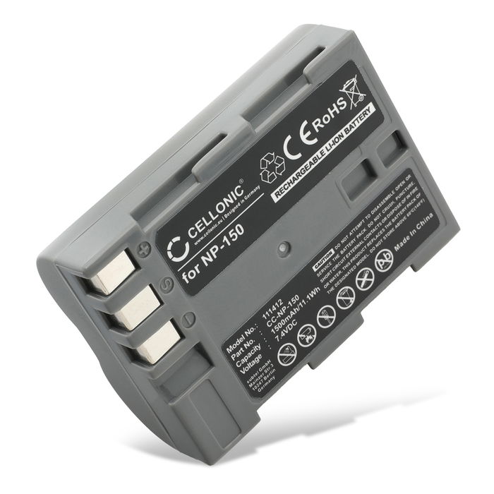 Batterie pour Fuji FinePix A205S, FinePix A205S Zoom, FinePix S5 Pro NP-150 (1500mAh, 7.4V) de CELLONIC