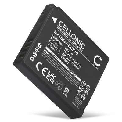 Batterie pour Panasonic Lumix DMC-FS62 DMC-FS10 FS6 FS7 FS15 FS30 FS42 FS62 700mAh de CELLONIC