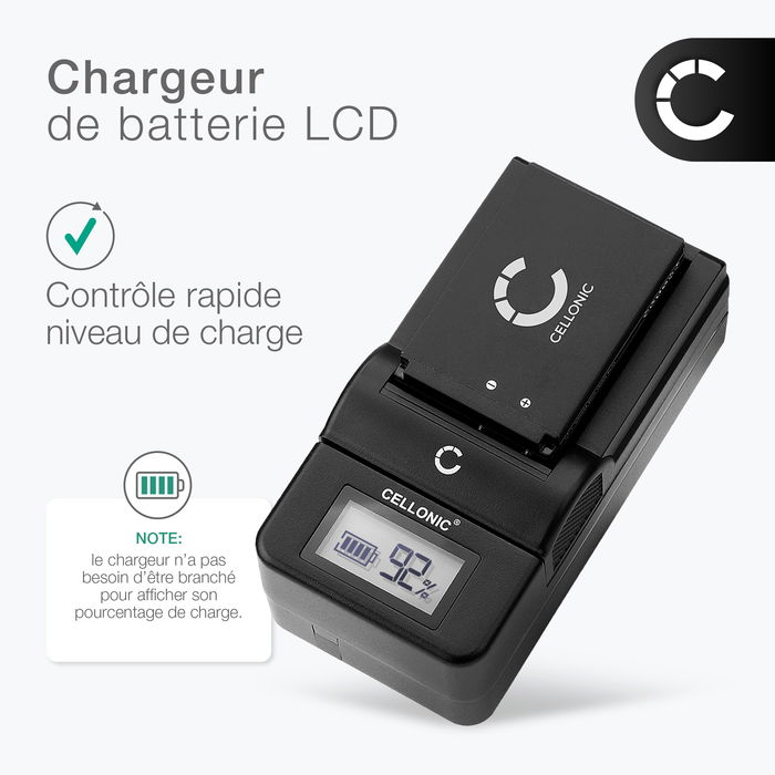 Sony Cyber-shot DSC-F828 Chargeur - Câble de charge et adaptateur secteur de Cellonic