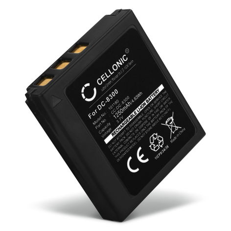Batterie pour Appareils Photo Medion Life X47000; Maginon DC-8300; DC-8600; DC-X DS-8330 02491-0028-01 (1250mAh, 3.7V) de CELLONIC