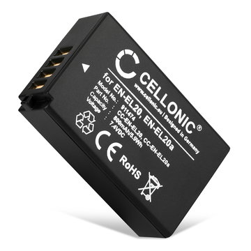 EN-EL20 EN-EL20a Battery for Nikon 1 AW1 Nikon 1 J1 1 J2 1 J3 Nikon 1 S1 Nikon 1 V3 Nikon CoolPix P1000 Coolpix A Nikon DL24-500 800mAh Camera Battery Replacement