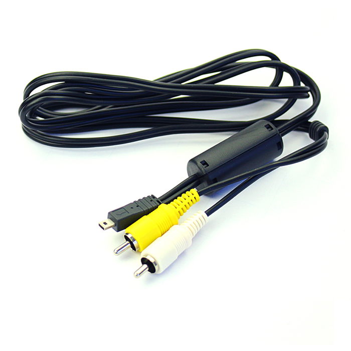 Câble RCA pour Fuji FinePix S8100fd / FinePix S8000fd / FinePix S5800 / FinePix F650 / FinePix F50fd - Cordon AV AV-C1 de 0,6m, Connecteur RCA, Câble Audio-Vidéo Composite pour TV, DVD, Blu-Ray, Caméra, Console