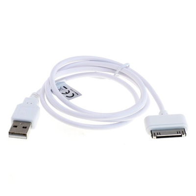 Câble 30 Pin Dock Connector de 1m pour lecteur MP3 Apple iPod Mini (1. & 2. Gen.) Nano (1. - 6. Gen.) Touch (1. - 4. Gen.) - MA591G transfert de données et charge blanc