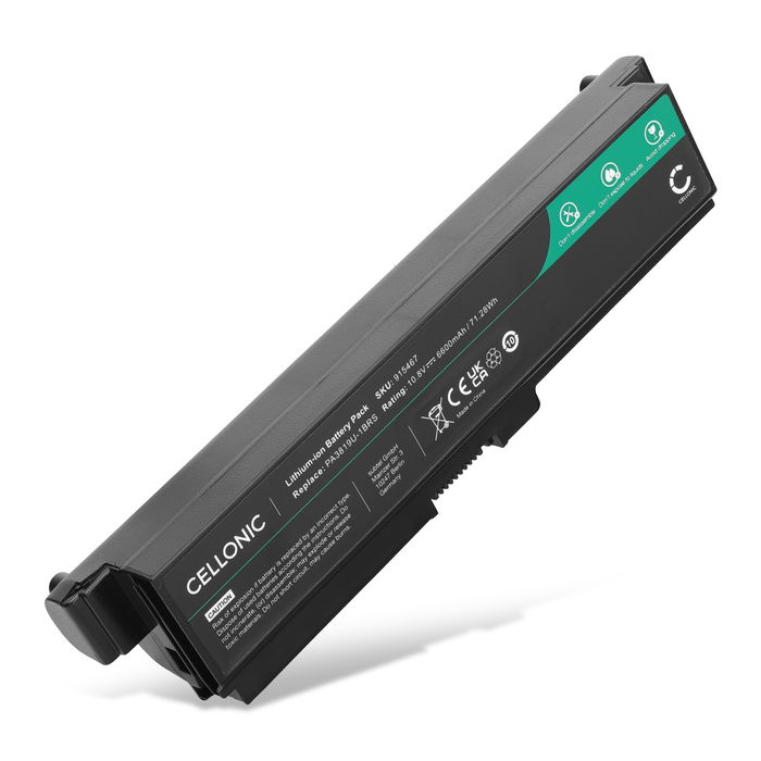 Toshiba PA3817-1BRS Batterie 10.8V 6600mAh de Cellonic