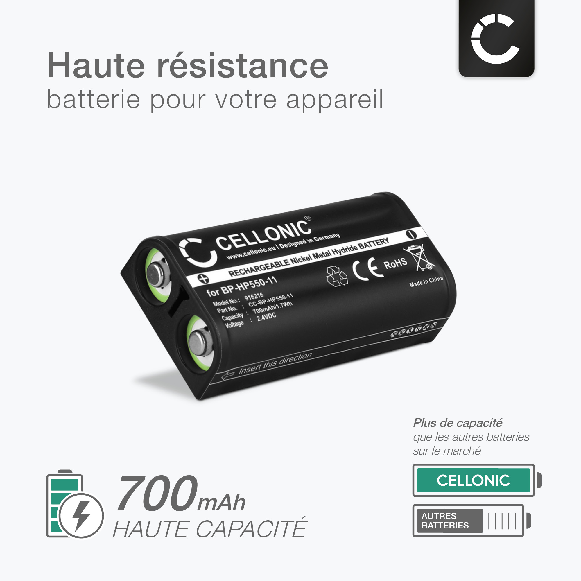 Batterie Compatible Sony BP-230W - 15600 MAh, 14.4V, Pour Appareils Photo Reflex, Neuve