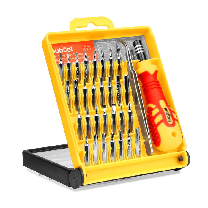 Coffret tournevis de précision 32-en-1 TORX kit d'outils de réparation avec pincette pour téléphone, Iphone, tablette, iPad, disque dur, ordinateur, Macbook