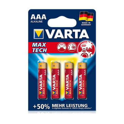 Piles batteries AAA  Varta Max Tech Varta 4703 4x