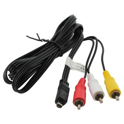 Câble RCA pour Sony CX250, CX270, CX260, AS200V, CX730, CX210, CX580, PJ200, PJ600 - Cordon AV VMC-15FS,VMC-30FS de , Connecteur RCA, Câble Audio-Vidéo Composite pour TV, DVD, Blu-Ray, Caméra, Console