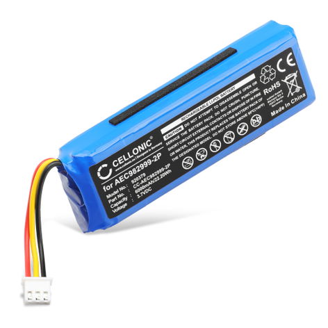 Battery for JBL Charge 1, 2 Plus, 1 Plus AEC982999-2P (6000mAh, 3.7V) from CELLONIC
