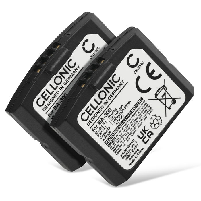 2x Sennheiser RI 830 (Set 830 TV) Batterie 150mAh de CELLONIC