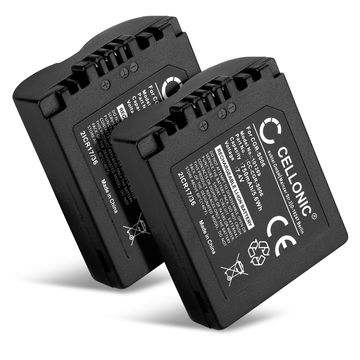 2x Batterie pour Panasonic DMC-FZ18, DMC-FZ28, DMC-FZ30, DMC-FZ38, DMC-FZ50, CGR-S006 CGA-S006, DMW-BMA7 (750mAh, 7.4V) de CELLONIC