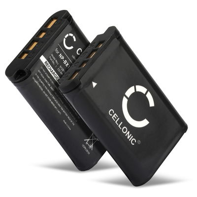 2x Batterie 1090mAh pour appareil photo Sony Cyber-shot DSC-RX100, HDR-MV1 - Remplacement modèle NP-BX1 NP-BX1