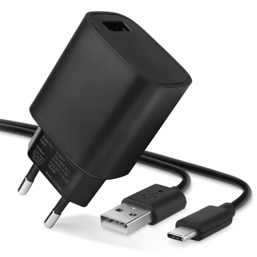 Chargeur secteur USB-C (Type-C) pour LG G6; Wing; V30; G7, G7 ThinQ; Velvet; G8 ThinQ – chargeur 15W avec câble 1m + Câble USB de subtel