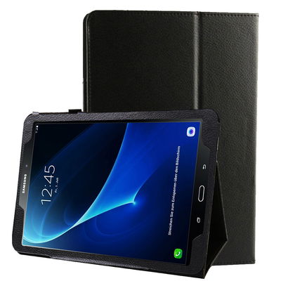 Étui avec stand intégré pour tablette Samsung Galaxy Tab A 10.1 / A6 (SM-T580 / SM-T585) - Cuir synthétique, couleur noir Housse Pochette