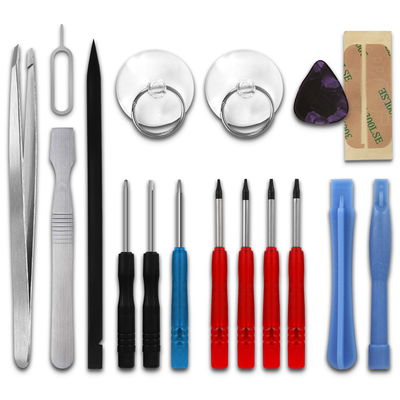 Set de 17 outils de précision pour la réparation de smartphones, d'ordinateurs, de tablettes -  Jeu de tournevis cruciformes, Torx, Plat, pincettes  de CELLONIC