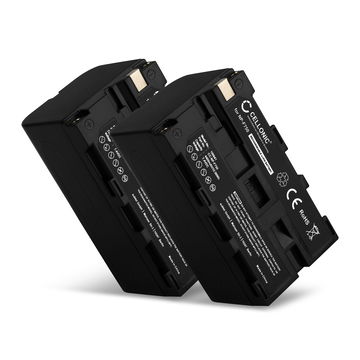 2x Batterie 4400mAh pour appareil photo Sony TRV130, DSR-PD150 - Remplacement modèle NP-F750 NP-F570 NP-F960 NP-F970 NP-F330