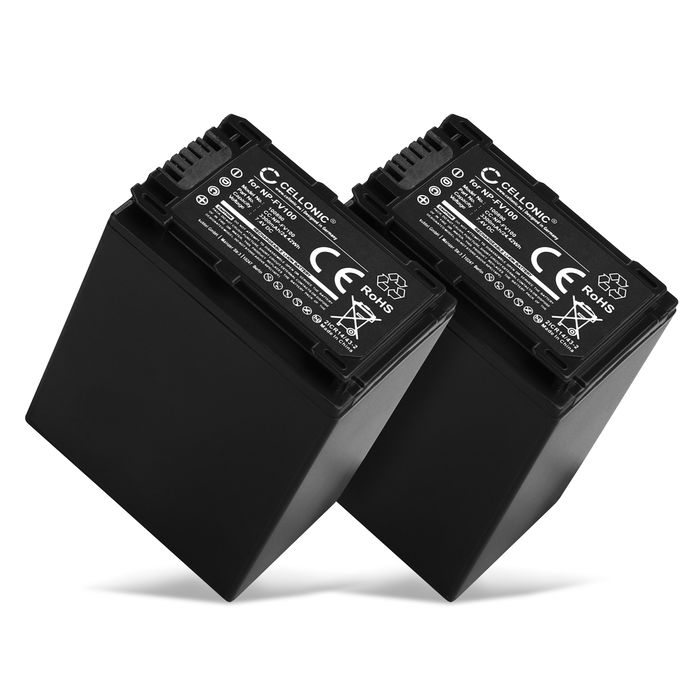 2x Sony FDR-AX33 Batterie 3300mAh de CELLONIC