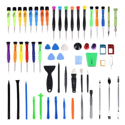 Kit r&eacute;paration t&eacute;l&eacute;phone 60 pi&egrave;ces, avec 7 Tournevis Pentalobe, 5 Tournevis TORX, pincettes, ventouses, spatules & plus | outils sp&eacute;ciaux pour t&eacute;l&eacute;phone portable