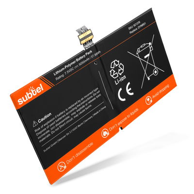 Batterie de rechange pour ordinateurs portables Microsoft Surface Pro 4 1724, Microsoft G3HTA027H - 5050mAh 7.5V