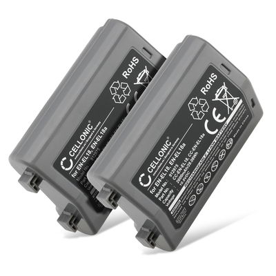2x Batterie 2600mAh pour appareil photo Nikon D5 D4 D4s D6 - Remplacement modèle EN-EL18 EN-EL18a ENEL18a