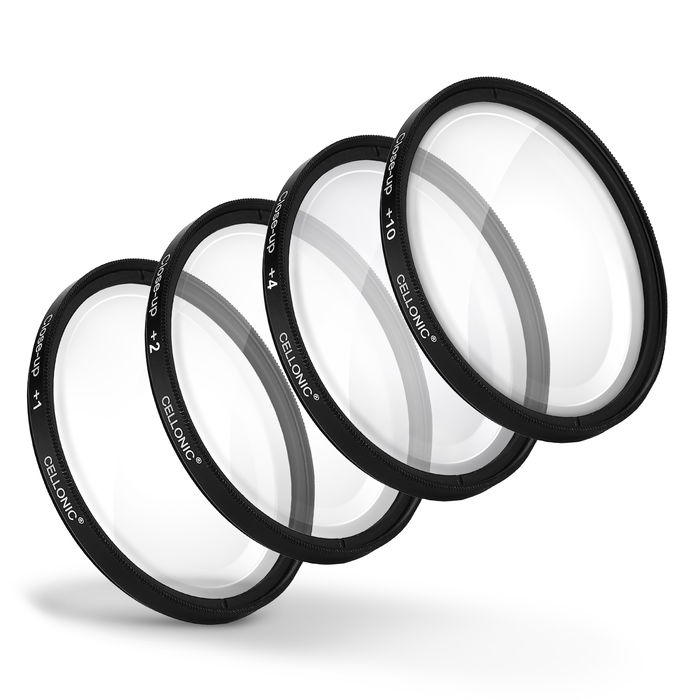 4x Close-Up Macro filters for Canon EF 50mm f/1.8 STM, Canon EF-S 35mm f/2.8 Macro IS STM (Ø 49mm) Macro Filter Set