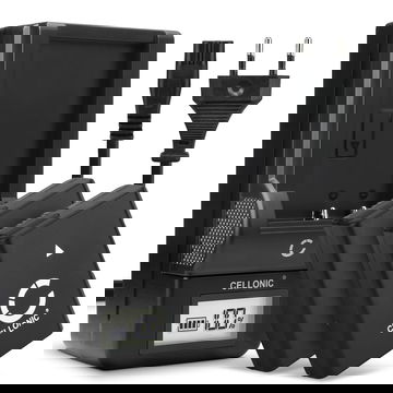 Pack de 2x batteries EN-EL14 1050mAh pour appareil photo Nikon D5600 D5500 D5300 D5200 D5100 D3400 D3300 D3100 CoolPix P7800 P7700 P7100 - Avec chargeur MH-24 et câble d'alimentation