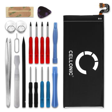 CELLONIC Phone Battery Replacement for Samsung Galaxy S6 Edge Plus (SM-G928 / (SM-G928F) + 17-Tool Phone Repair Kit - 3000mAh