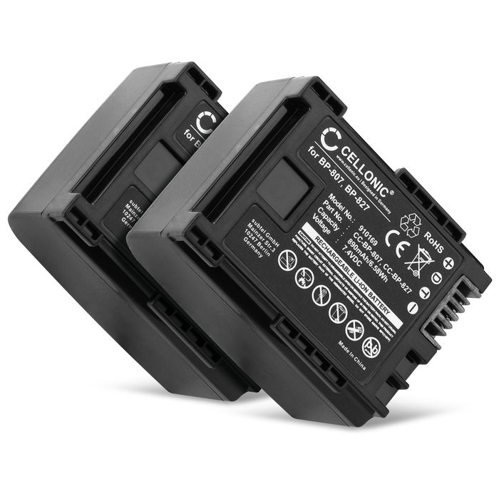 2x Batterie Canon LEGRIA HF20 - 890mAh