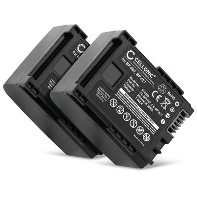 2x Batterie 890mAh pour appareil photo Canon LEGRIA, VIXIA - Remplacement modèle BP-807 BP-809 BP-819 BP-827