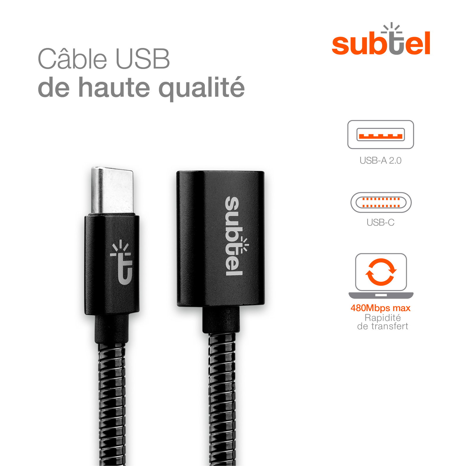 Câble USB OTG 14 Cm Pour Huawei Honor 7, 8X, 7A, 7C, 7S, 7X, 8A, 8X Max – Adaptateur Micro-USB