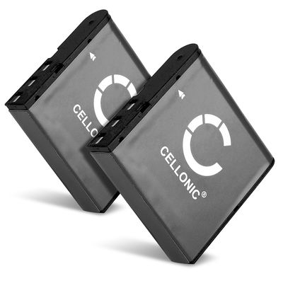 2x Battery for Casio Exilim EX-FC100 FC150 EX-Z40 Z55 Z57 EX-Z750 Z300 Z400 Z450 NP-40 from CELLONIC