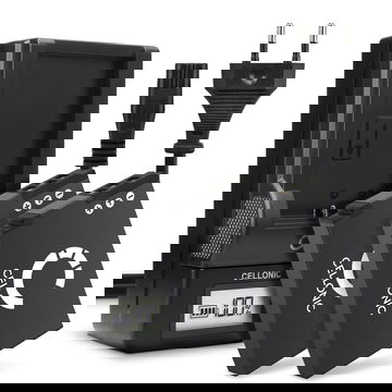 2x batteries EN-EL12 1100mAh pour appareil photo Nikon CoolPix A900 W300 AW130 S9900 S9700 S9500 S9300 S9100 S8200 S6300 AW100s AW110s EN-EL12 - Avec chargeur MH-65 et câble d'alimentation