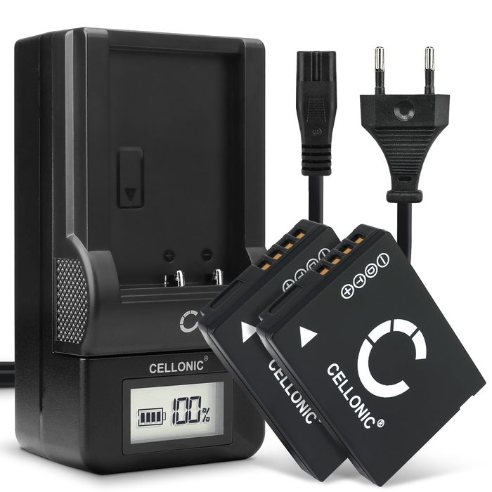 2x Panasonic Lumix DMC-TZ31 Batterie + Chargeur 890mAh de CELLONIC