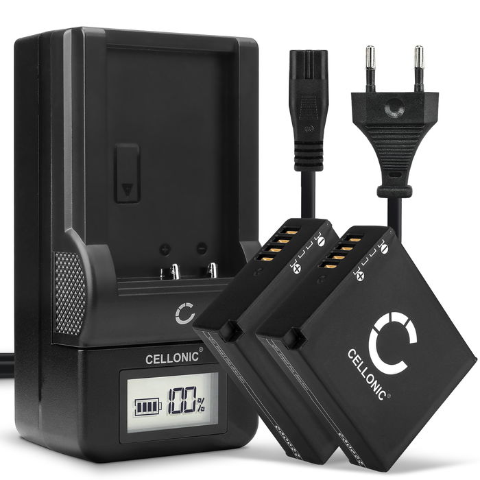 2x Leica BC-DC15-E Batterie + Chargeur 980mAh de CELLONIC