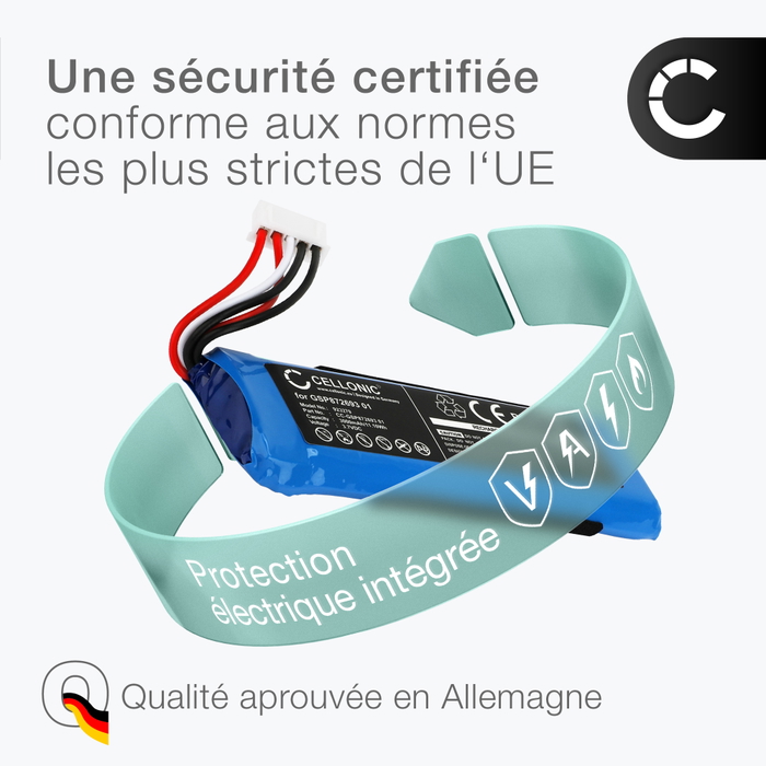 Batterie Remplacement Pour Enceinte JBL Flip 2 (2013) - 3,7V 2000mAh Li-Polymer