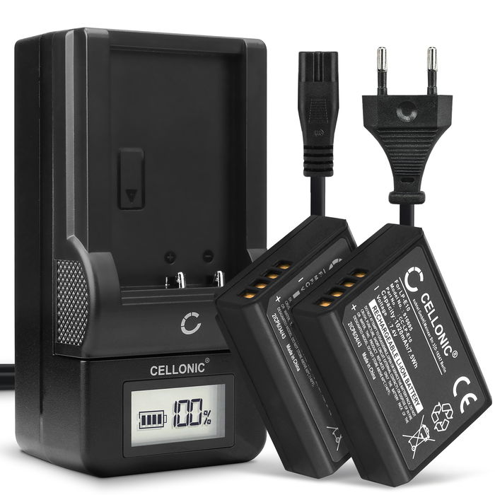 2x Canon EOS 1300D Batterie + Chargeur 1020mAh de CELLONIC