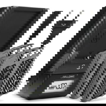 Pack de 2x batteries EN-EL3 EN-EL3e EN-EL3a 1600mAh pour appareil photo Nikon D300S D300 D100 D200 D50 D70 D700 D70s D80 D90 D900 - Avec chargeur MH-18a et câble d'alimentation