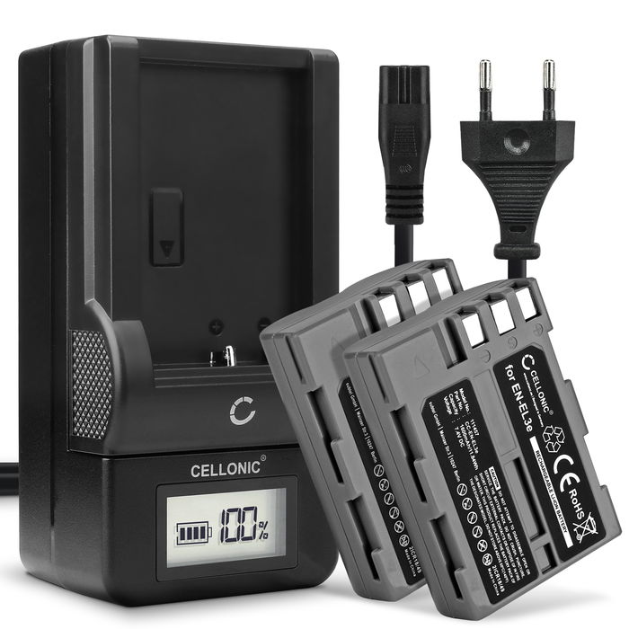 2x Nikon D80 Batterie + Chargeur 1600mAh de CELLONIC