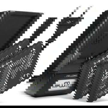 2x Batterie + Chargeur pour Panasonic Lumix DMC-FS62 DMC-FS10 FS6 FS7 FS15 FS30 FS42 FS62 700mAh de CELLONIC