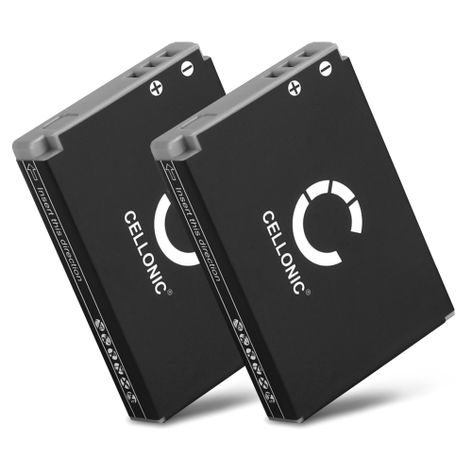2x Batterie pour Appareils Photo Canon PowerShot SX210 IS, SX200 IS, SX230 HS NB-5L (1120mAh, 3.7V) de CELLONIC