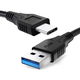 USB-C long tip Type C to USB A Data Cable, 1m