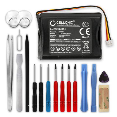Pack batterie 800mAh et outils pour navigateur GPS TomTom Rider, One XL iQ Routes New Edition One 1st - kit pour remplacement facile d'une batterie F64289525 F650010252 F709070710 de système GPS portable