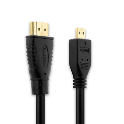 Câble Micro HDMI Type D pour Sony Alpha A6100 A6400 A6600 A7S II A7R II RX100 V RX100 IV X3000 HX400V AX53 AX33 CX405 HX350 - Cable HDMI 1.4 de 3m pour TV, DVD, Blu-Ray, Caméra, Moniteur