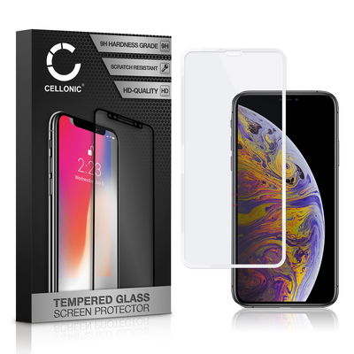 Protection d'écran en verre pour smartphone iPhone XS Max (3D Full Cover, haute résistance 9H, 0,33mm, Full Glue)