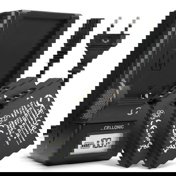 Pack de 2x batteries EN-EL20 EN-EL20a 800mAh pour appareil photo Nikon 1 AW1 1 J1 J2 J3 1 S1 1 V3 Coolpix A P1000 CoolPix P950 DL24-500 - Avec chargeur MH-27 MH-29 et câble d'alimentation