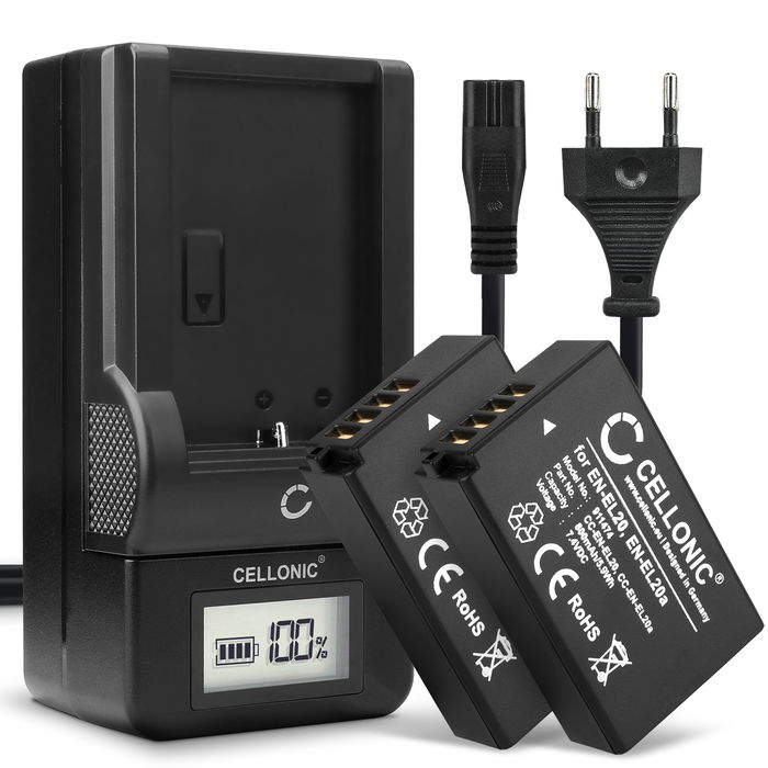 2x Batterie Nikon CoolPix P950 800mAh + Chargeur